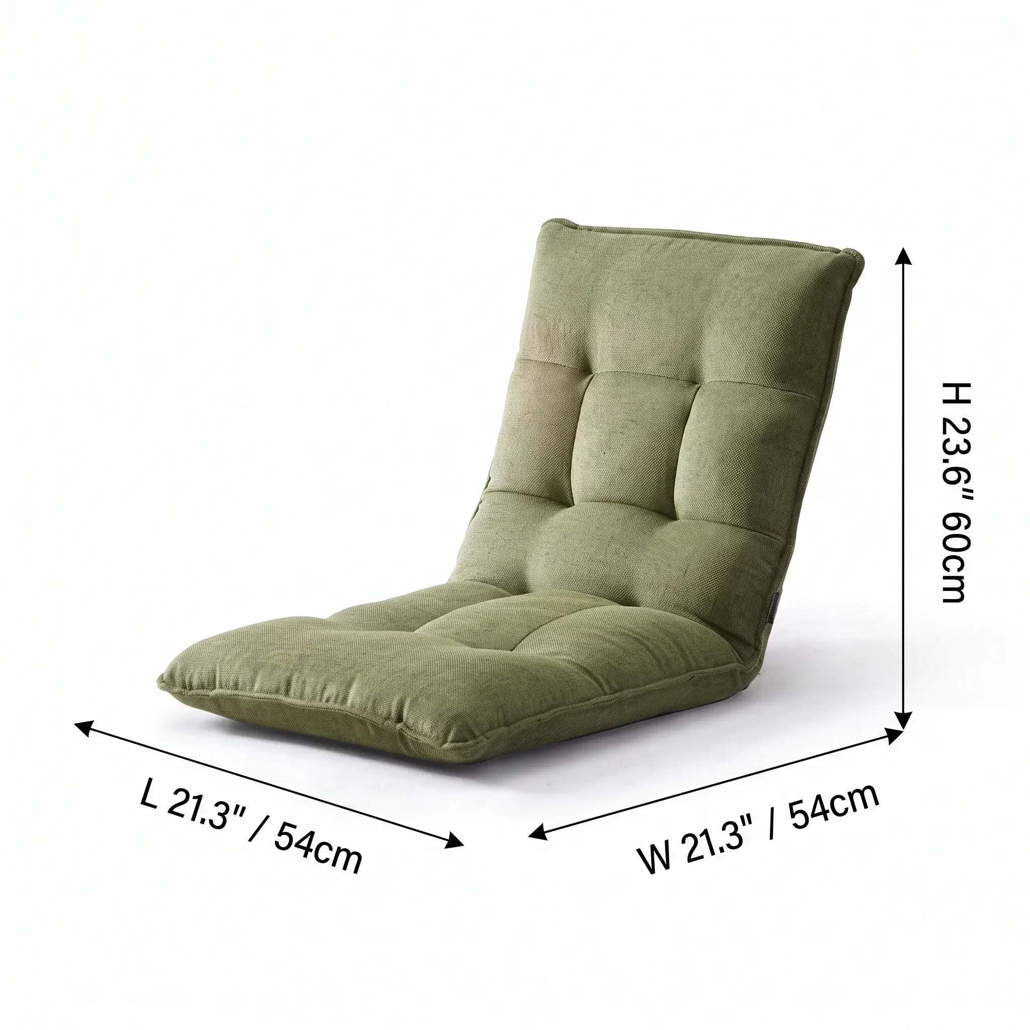 Corduroy Floor Meditation Chair, Foldable Adjustable Lounge Seat Dimensions