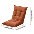 Corduroy Floor Meditation Chair, Foldable Adjustable Lounge Seat Dimensions