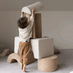 Corduroy Modular Play Sofa with Arch Blocks for Reading and Creative Play