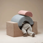Corduroy Modular Play Sofa with Arch Blocks for Reading and Creative Play
