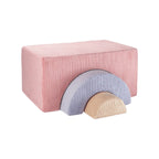 Corduroy Modular Play Sofa with Arch Blocks for Reading and Creative Play