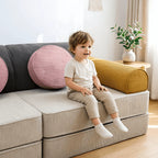 Corduroy Modular Play Sofa With Sculptural Blocks for Cozy Family Corners