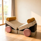 Corduroy Modular Play Sofa With Sculptural Blocks for Cozy Family Corners