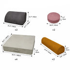 Corduroy Modular Play Sofa With Sculptural Blocks for Cozy Family Corners Dimensions
