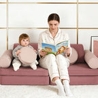 Corduroy Modular Play Sofa with Soft Rounded Blocks and Convertible Layouts