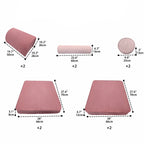Corduroy Modular Play Sofa with Soft Rounded Blocks and Convertible Layouts Dimensions