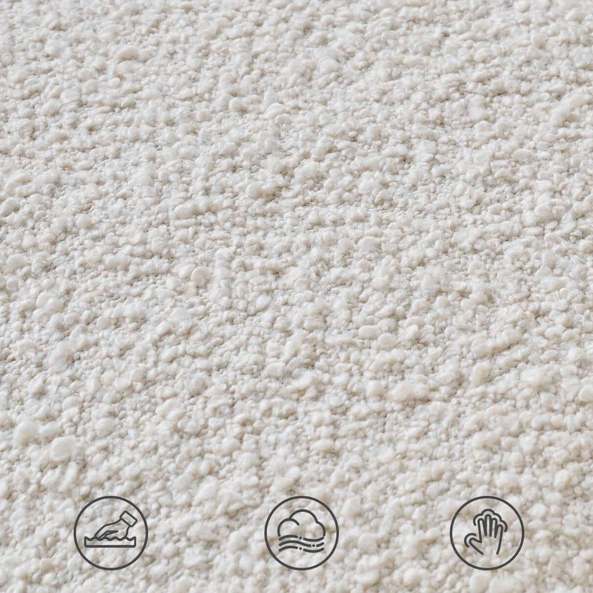 Cream Boucle Lounge Chair with 360° Swivel Design