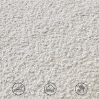 Cream Boucle Lounge Chair with 360° Swivel Design