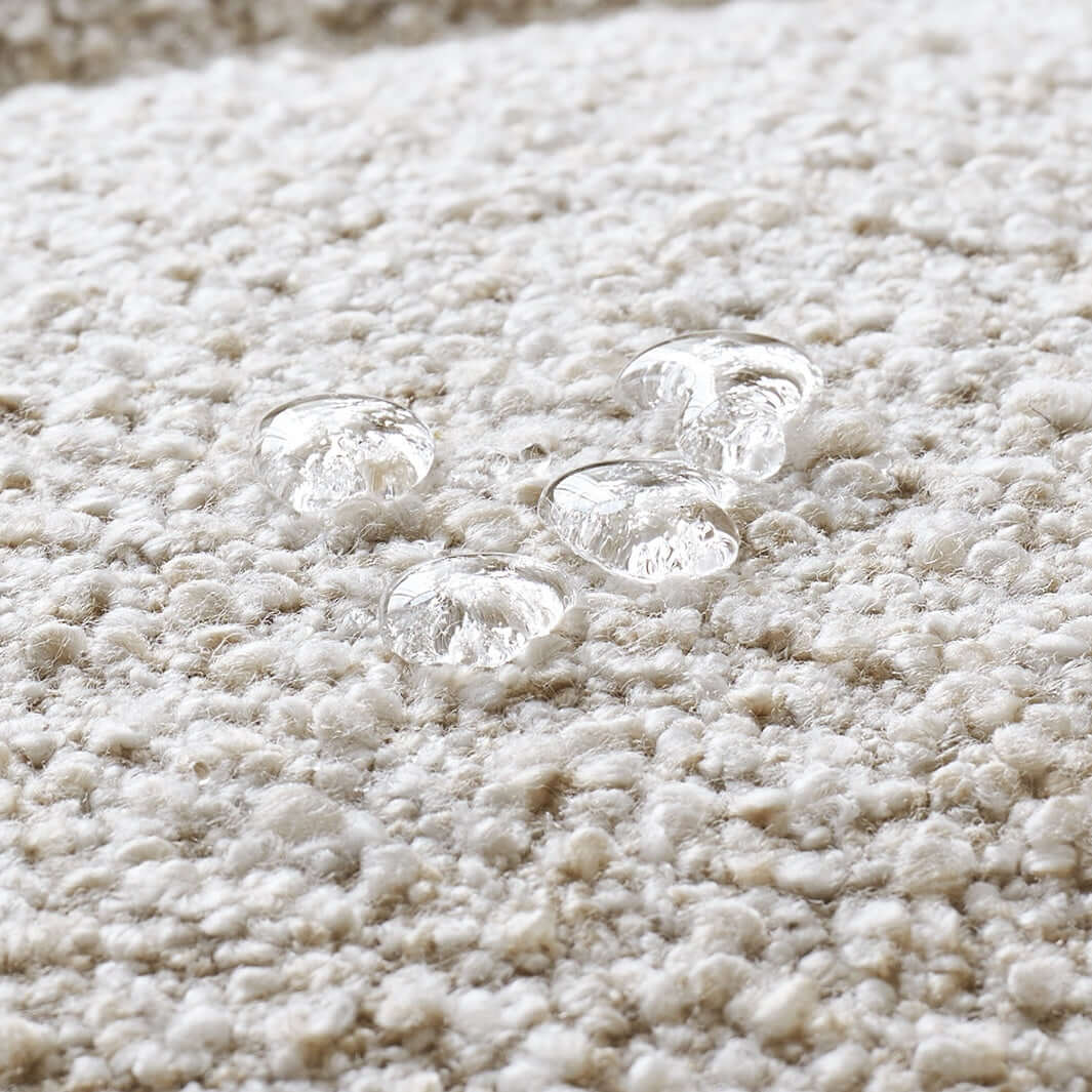 Cream Boucle Lounge Chair with 360° Swivel Design