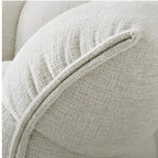 Cream Chenille Petal Sofa with Sculpted Back and Modular Lounge Forms