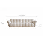 Cream Chenille Petal Sofa with Sculpted Back and Modular Lounge Forms Dimensions