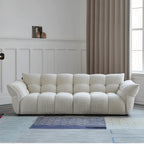 Cream Chenille Petal Sofa with Sculpted Back and Modular Lounge Forms Main Product Image