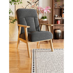 Cream Chenille Pregnancy Office Chair With Adjustable Recline and Ottoman
