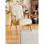 Cream Chenille Pregnancy Office Chair With Adjustable Recline and Ottoman