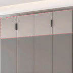 Cream Minimalist Wood Wardrobe Armoire With Soft-Close Storage