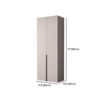 Cream Minimalist Wood Wardrobe Armoire With Soft-Close Storage Dimensions