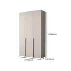 Cream Minimalist Wood Wardrobe Armoire With Soft-Close Storage Dimensions