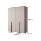 Cream Minimalist Wood Wardrobe Armoire With Soft-Close Storage Dimensions