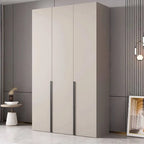 Cream Minimalist Wood Wardrobe Armoire With Soft-Close Storage Main Product Image