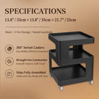 Cream S-Shaped Multifunctional Pet-Friendly Nightstand Side Table