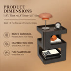 Cream S-Shaped Multifunctional Pet-Friendly Nightstand Side Table