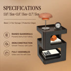 Cream S-Shaped Multifunctional Pet-Friendly Nightstand Side Table