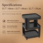 Cream S-Shaped Multifunctional Pet-Friendly Nightstand Side Table