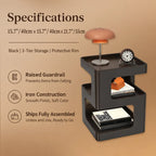 Cream S-Shaped Multifunctional Pet-Friendly Nightstand Side Table