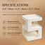Cream S-Shaped Multifunctional Pet-Friendly Nightstand Side Table