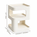 Cream S-Shaped Multifunctional Pet-Friendly Nightstand Side Table Dimensions
