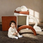 Cream-Tone Modular Play Sofa With Arch Cushions and Buildable Lounge Layouts