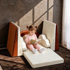Cream-Tone Modular Play Sofa With Arch Cushions and Buildable Lounge Layouts