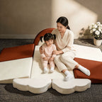 Cream-Tone Modular Play Sofa With Arch Cushions and Buildable Lounge Layouts
