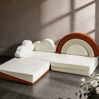 Cream-Tone Modular Play Sofa With Arch Cushions and Buildable Lounge Layouts Main Product Image