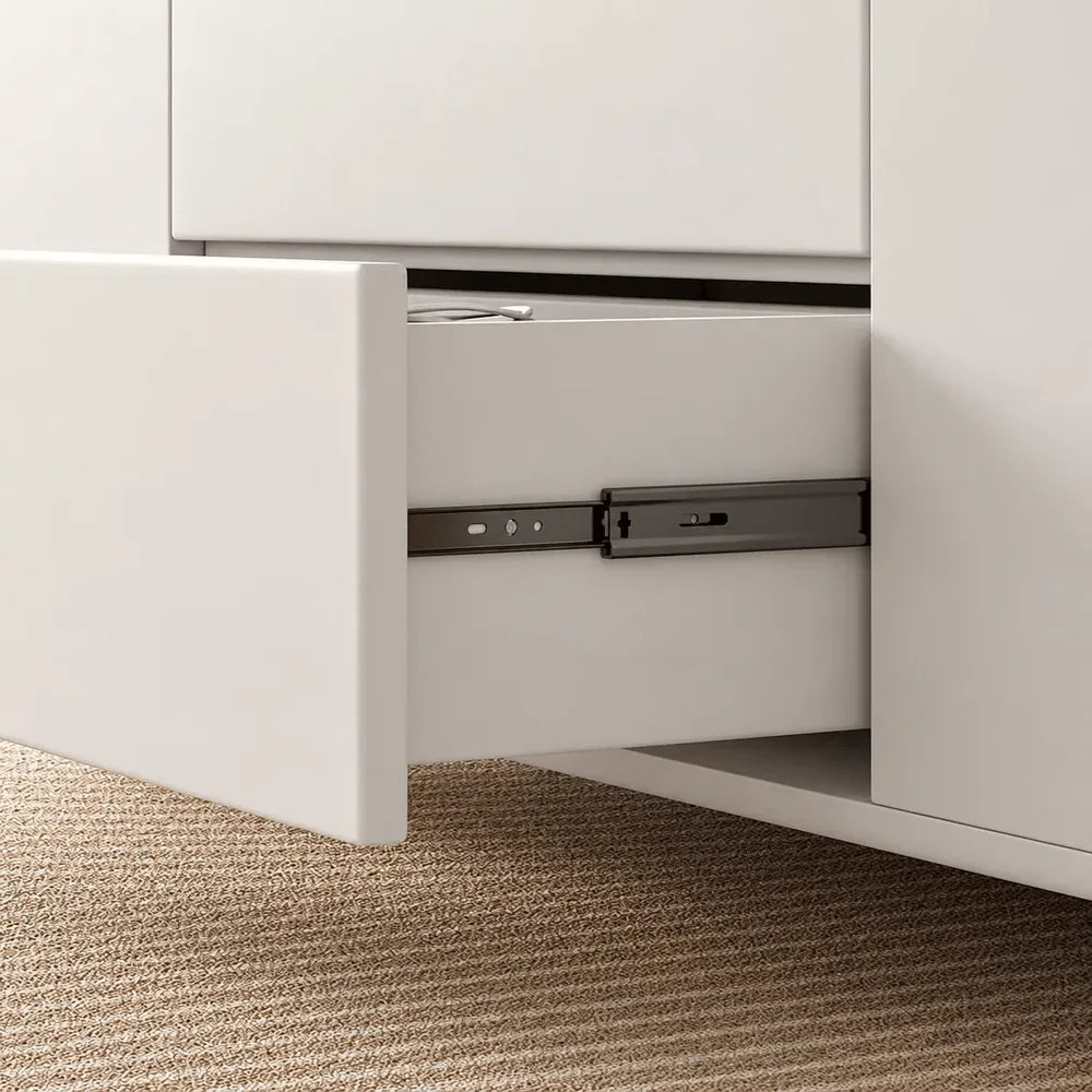 Cream-Toned Lift Top Coffee Table With Foldable Storage and Casters