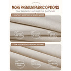 Cream Upholstered Pregnancy Office Chair with Layered Cushion and Wood Legs