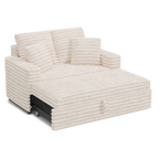 Creamy Sofa Bed with Adjustable Recline – Stylish Comfort