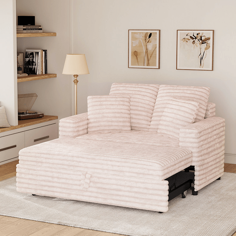 Creamy Sofa Bed with Adjustable Recline – Stylish Comfort Secondary image