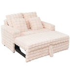 Creamy Sofa Bed with Adjustable Recline – Stylish Comfort