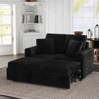 Creamy Sofa Bed with Adjustable Recline – Stylish Comfort