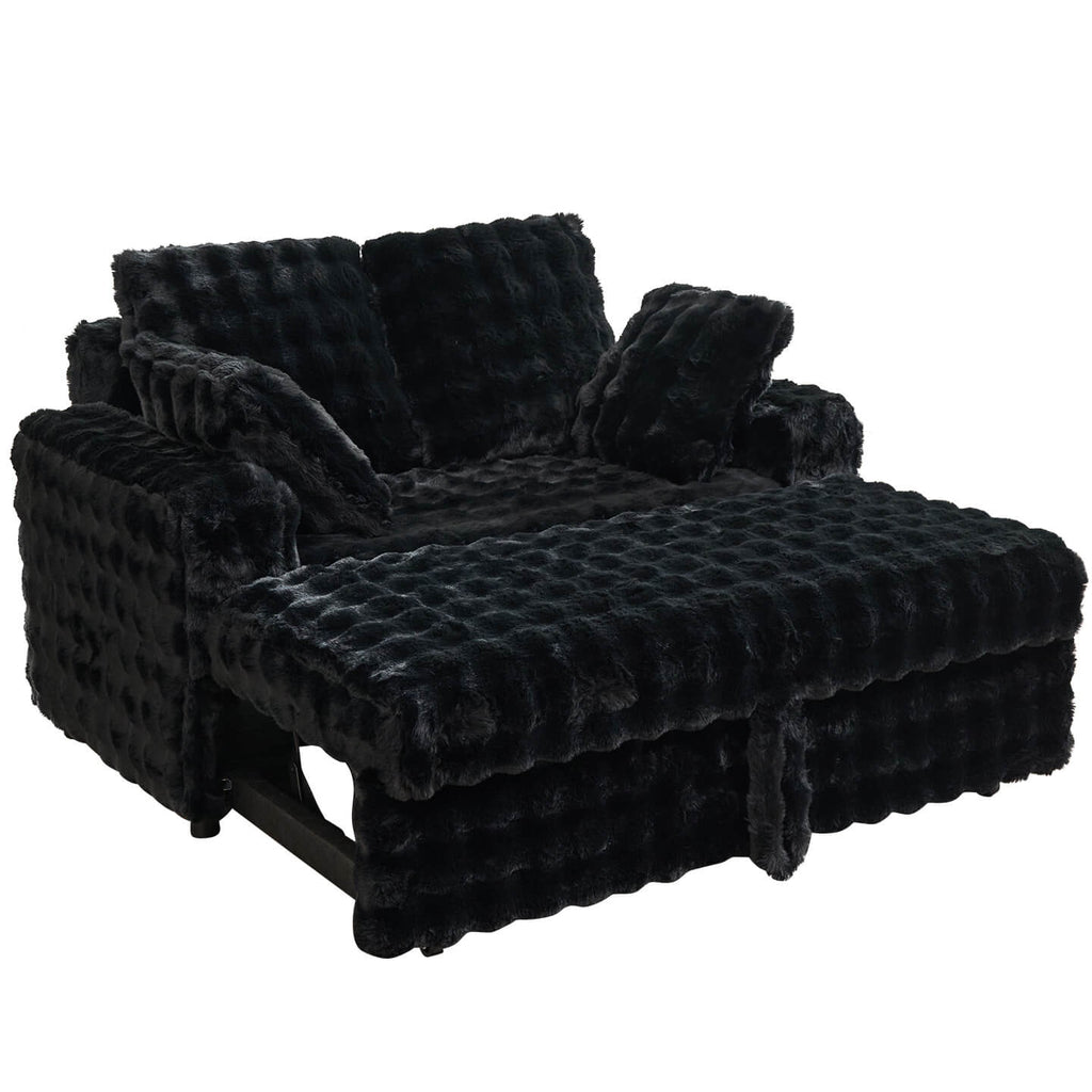 Creamy Sofa Bed with Adjustable Recline – Stylish Comfort