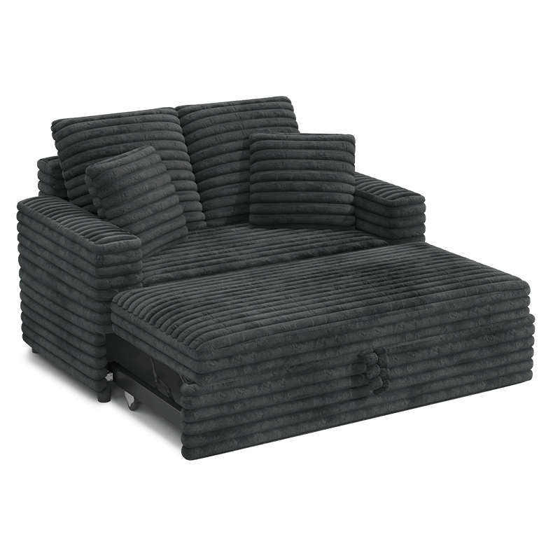 Creamy Sofa Bed with Adjustable Recline – Stylish Comfort