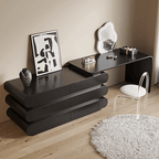 Creative Retractable Dressing Table with Storage - Black/White