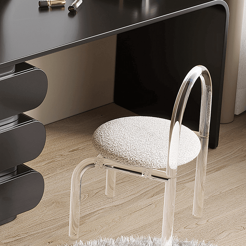 Creative Retractable Dressing Table with Storage - Black/White