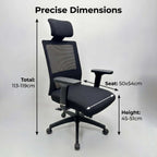 Crest Ergonomic Mesh Office Chair with Adjustable Headrest