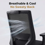 Crest Ergonomic Mesh Office Chair with Adjustable Headrest