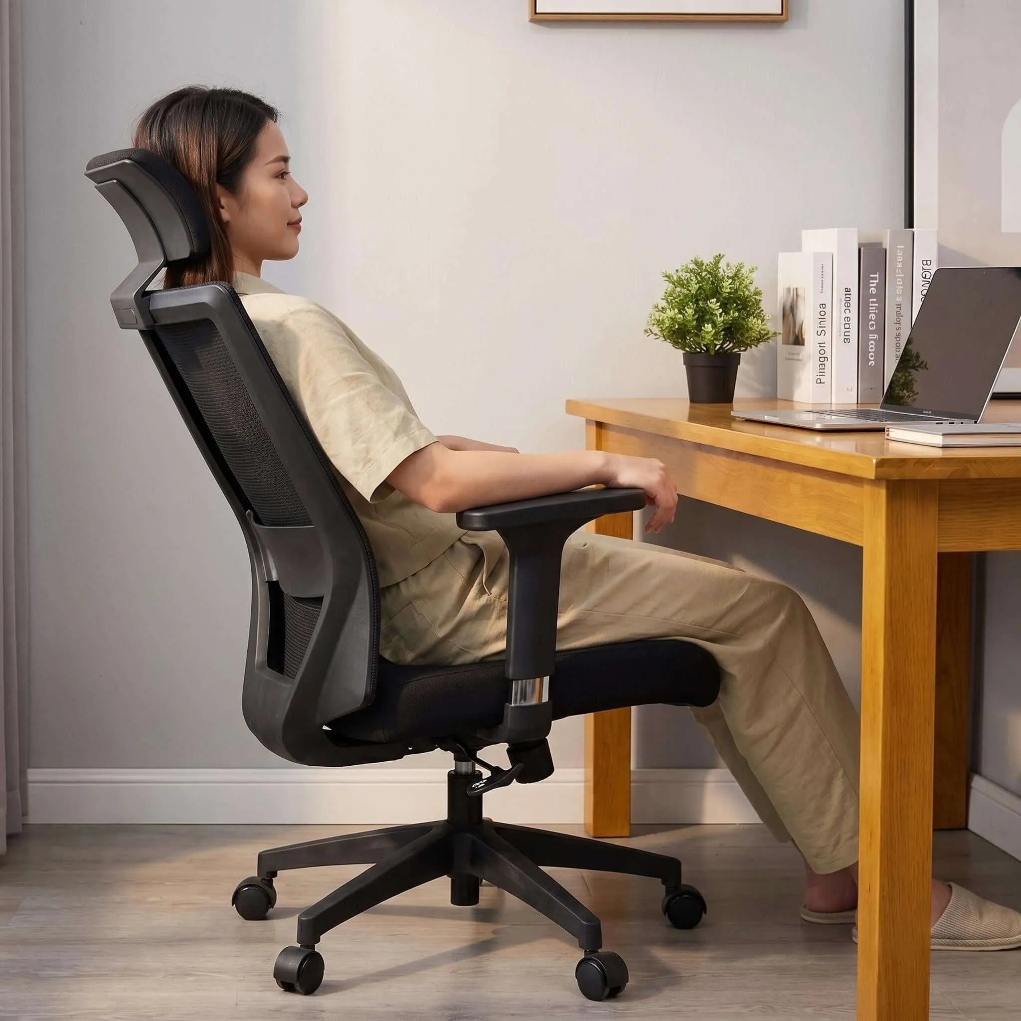 Crest Ergonomic Mesh Office Chair with Adjustable Headrest