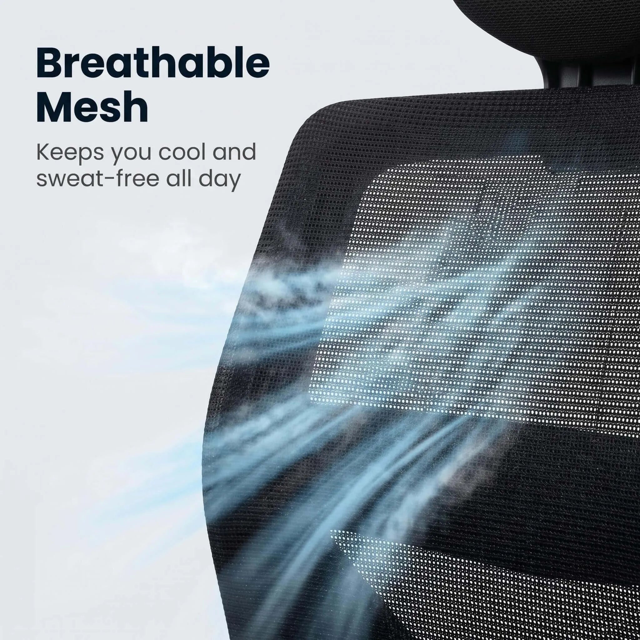 Crest Ergonomic Mesh Office Chair with Adjustable Headrest
