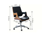 Crown Modern Ergonomic Office Chair with Faux or Genuine Leather Upholstery