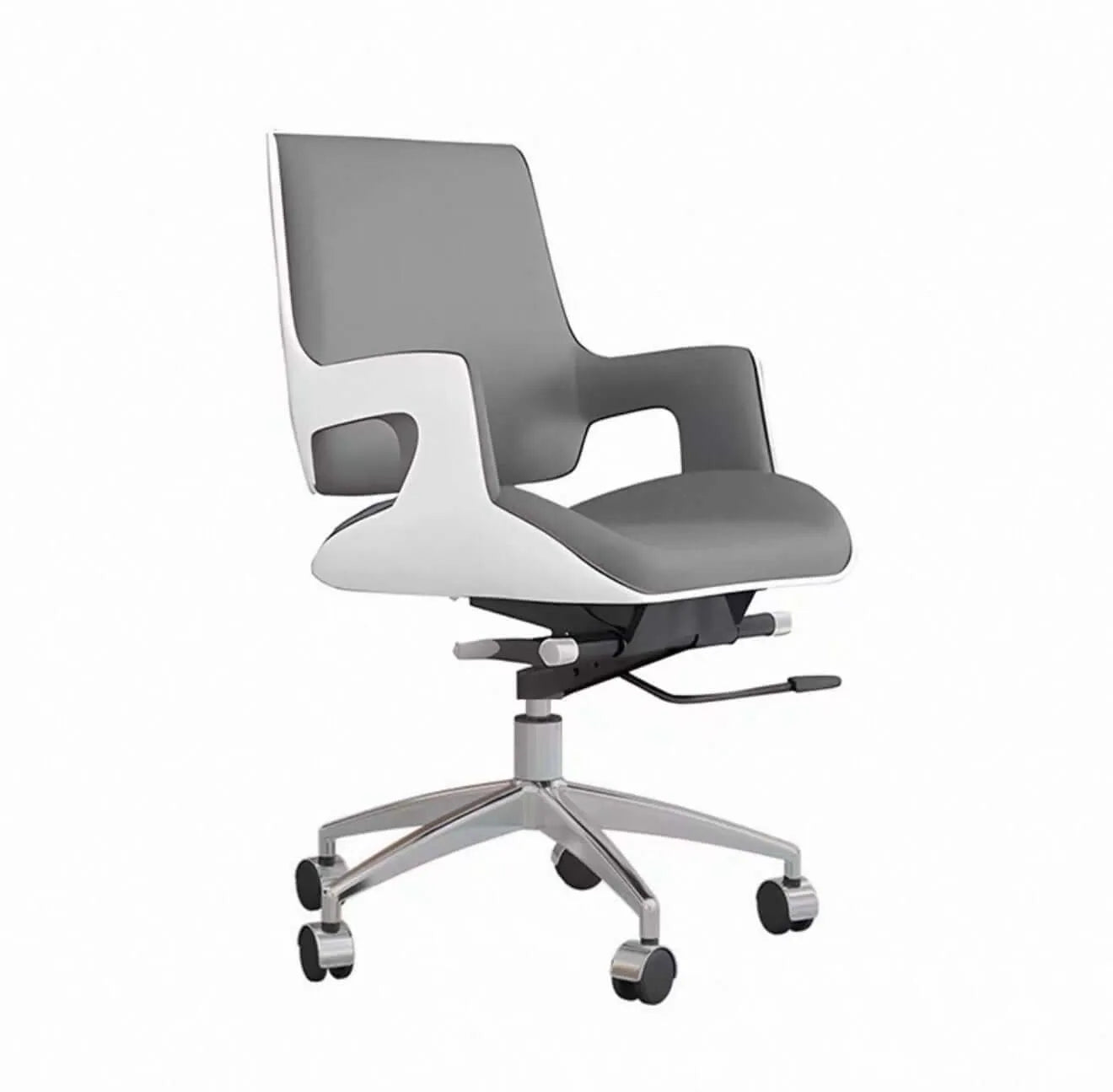 Crown Modern Ergonomic Office Chair with Faux or Genuine Leather Upholstery